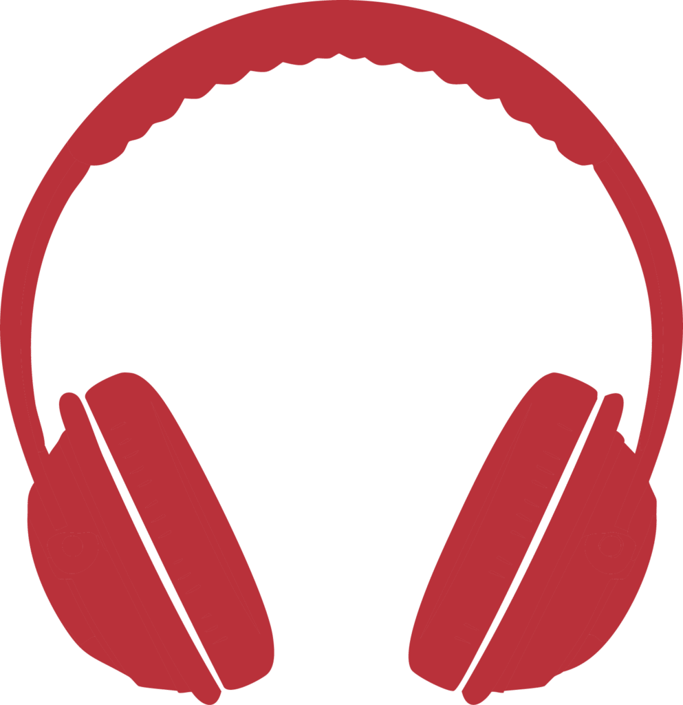 Headphones icon representing podcasts and audio storytelling.
